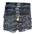 Pack Of 4 Men Boxer Cotton Underwear Shorts Briefs (Color / Print May Vary). 