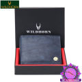WILDHORN Nepal Men Blue 100% Genuine Leather Wallet (WH2052). 