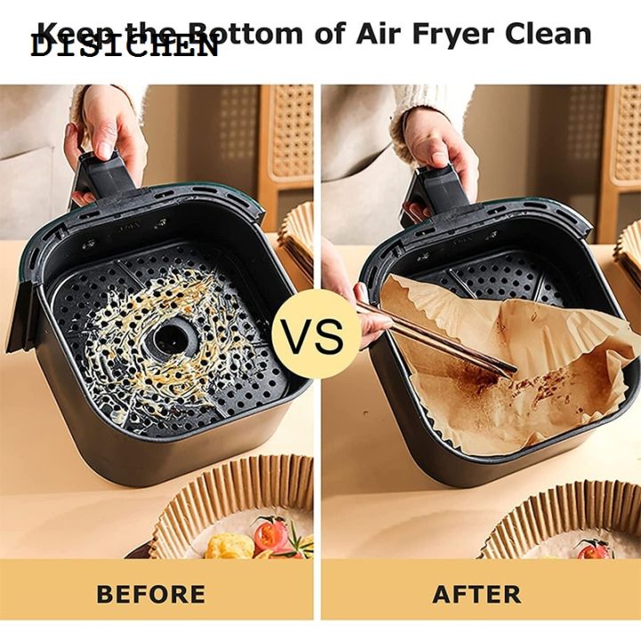 DISICHEN%202025%20100pcs%20Air%20Fryer%20Paper%20Liner%20Non-stick%20Air%20Fryer%20Parchment%20Paper%20Liners%20Baking%20Paper%20Filters%20for%20Kitchen%20Airfryer%20Micro-waveHats%20Caps%20-%20Image%203