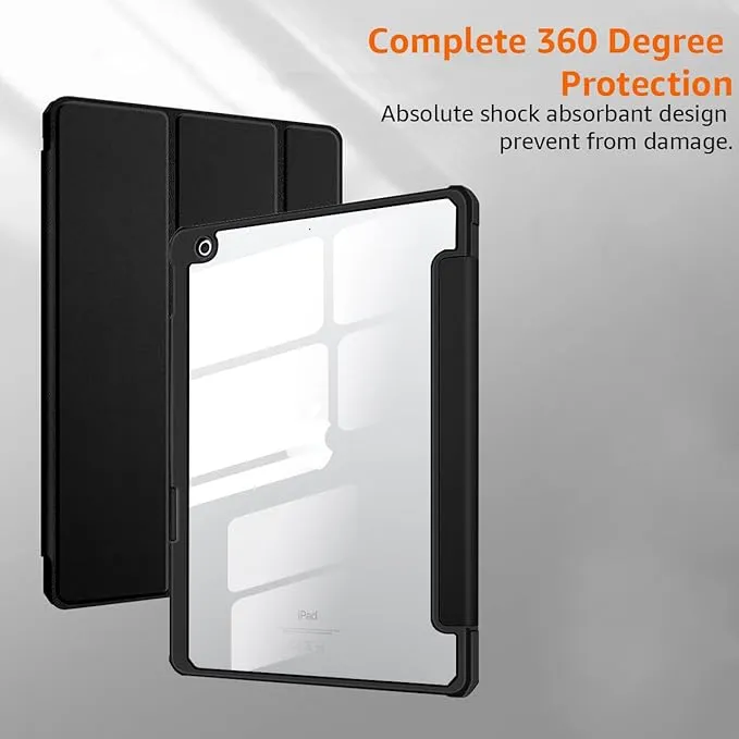 Apple%20iPad%2010.2%20(2021)%20/%20iPad%209th%20Gen%20Transparent%20Hard%20Shell%20Back%20Trifold%20Stand%20Protective%20Cover%20With%20Pencil%20Holder%20-%20Image%202