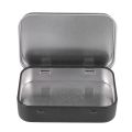 fasdaga 2X 95x60x21mm Black Tin Box Black Metal Box With Matte Candy Box Small Box. 