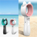 Leafless Fan Portable Handheld Mini Fan Small Personal Fan USB Rechargeable Fan for Home Office Travel Indoors,Black. 