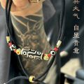 【Mega Sale】Tibetan Nine-eye Bead Necklace Female Niche Design Couple New Chinese Style Retro Woolen Accessories Men. 