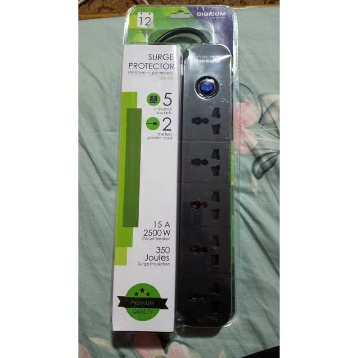 DIGICOM Surge Protector 5 Universal Extension Socket - Multi PlugDG-V50