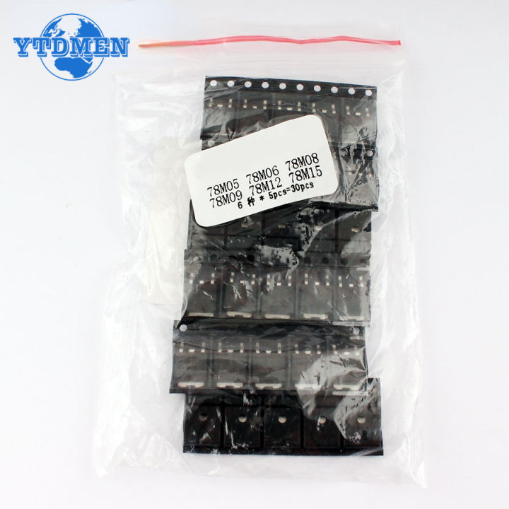 30PCS%20SMD%20Transistor%20Kit%2078M05%2078M06%2078M08%2078M09%2078M12%2078M15%20TO-252%206%20Kinds*5pcs%20Voltage%20Regulator%20Transistors%20Set%20-%20Image%203