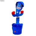 Difutagui Avengers Spiderman Iron Man Captain America Creative Dancing Cactus Profesional model Talking Recording Repeating Toy Children Birthday Gift. 