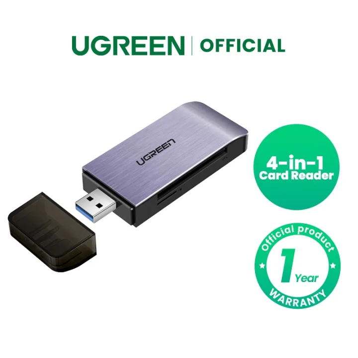 UGREEN%204-in-1%20Multifunction%20Card%20Reader%20USB-A%203.0%20to%20TF%20/%20SD%20/%20CF%20/%20MS%20with%205Gbps%20Transfer%20Speed%20-%20Image%205