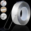 20mm Self-Adhesive Double Sided Tape Waterproof Nano TapeTransparent Wall Stickers Strong Sticky Glue for Car Bathroom Kitchen. 