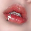 2023 Fashion Y2K Style Heart Lip Nail Creative Crystal Piercing Jewelry Mini All-match Snake Lip Ring Women Men Cross Lip Nail. 