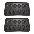 fasdaga 4 Packs Non-Stick Madeleine Pot, Baking Mold 12 with Shell Cake Baking Tray Chocolate Non-Stick Baking Tray. 