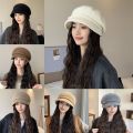 Fashion Multicolor Knitting Beret Korean Style Versatile Octagonal Painter's Hat Adjustable Head Circumference Leisure Beanie Cap Autumn Winter. 