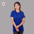 Nyptra Royal Blue Plain Oversize Solid Cotton T-Shirt For Women - Fashion | T-Shirts For Women | Women's Wear |. 
