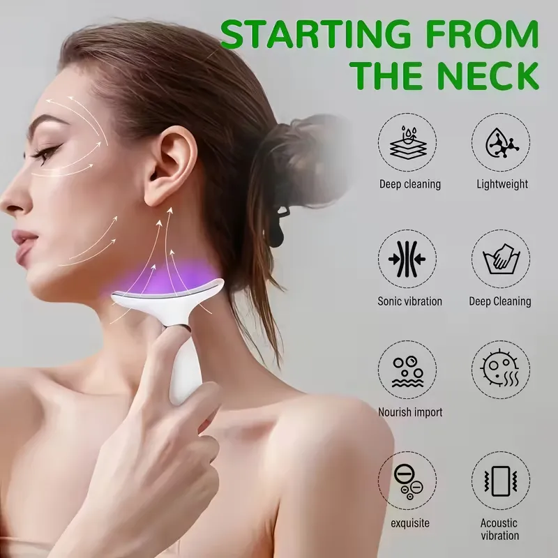 Wishora 7 Color LED Electric Face Massager | Skin Tightening & Face Lift Device | EMS Wishora 7 Color LED Electric Face Massager | Skin Tightening & Face Lift Device | EMS