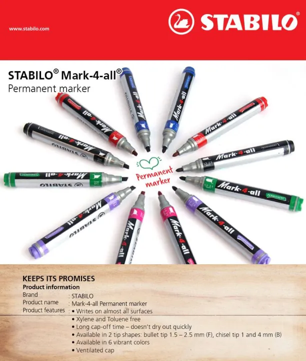 STABILO%20Mark-4-all%20Permanent%20Marker%20-%20Bullet%20Tip%20-%20Image%204