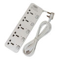 KOHINOOR KN-215 Power Extension Multiplug – 5 Sockets with Individual Switches, 3m Cable, 16A/4000W, Surge Protection, Type D Plug for Home & Office. 