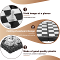 5x5 Inch Chess Portable Plastic Folding Board With Magnetic Chess Game Mini Chess Set Puzzle Party Family Event. 