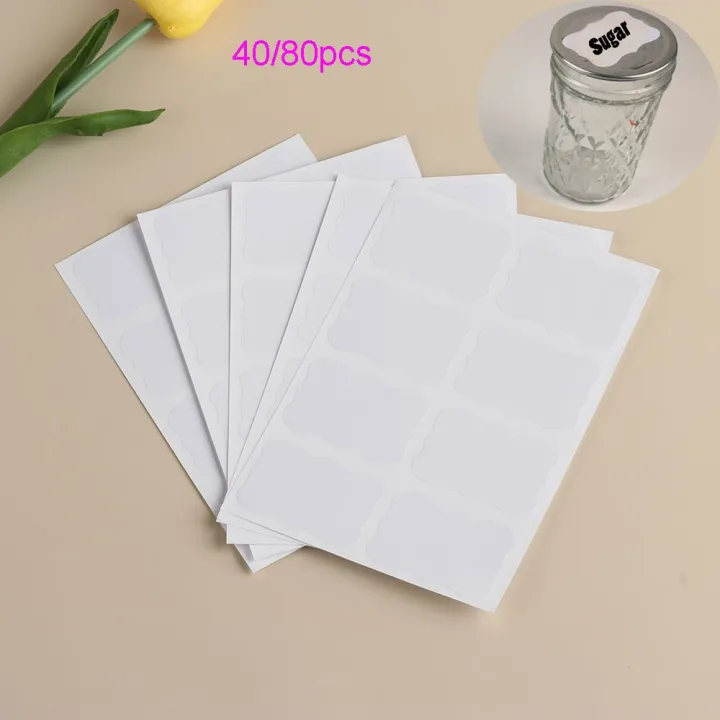 40/80pcs Kitchen Chalkboard Spice Chalkboard Labels Bottle Tags Labels ...