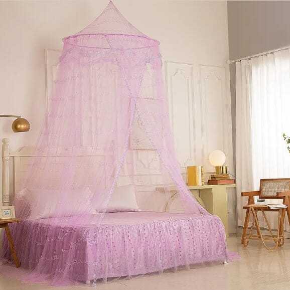 Hanging Mosquito Net Curtain Hanging Double Round Dome Net
