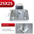 New Aluminum Alloy Square Tube Fixed Pipe Clamp Connector Accessories Three-way Square Storage Rack. 