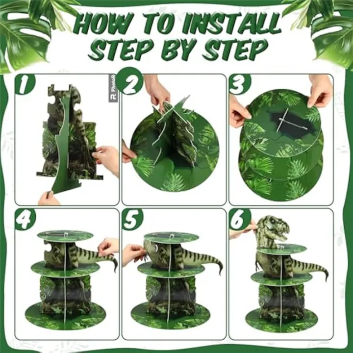 2%20Piece%203%20Tier%20Cupcake%20Stand%20Party%20Decorations%20Dinosaur%20Theme%20Cupcake%20Holder%20Decorations%20As%20Shown%20Dinosaur%20Dessert%20Tower%20for%20Kids%20-%20Image%206