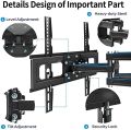 LCD/LED/Plasma Flat Panal TV Adjustable Movable Double Arms Television, Monitor Wall Mount Suitable for 32"-65" TV. 