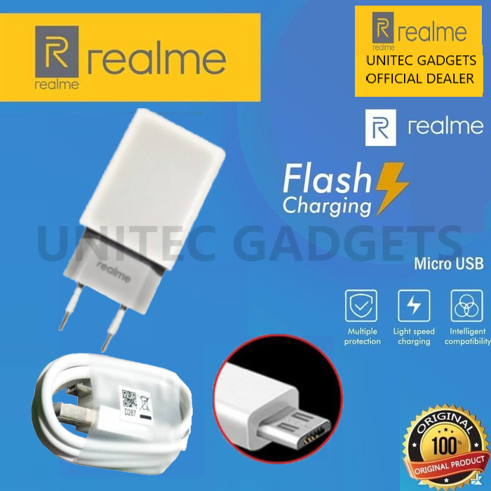 Orignal Realme Flash Charging Power Adapter with Charging Cable