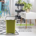 Kitchen Home Trash Can with Removable Airtight Lid Green. 