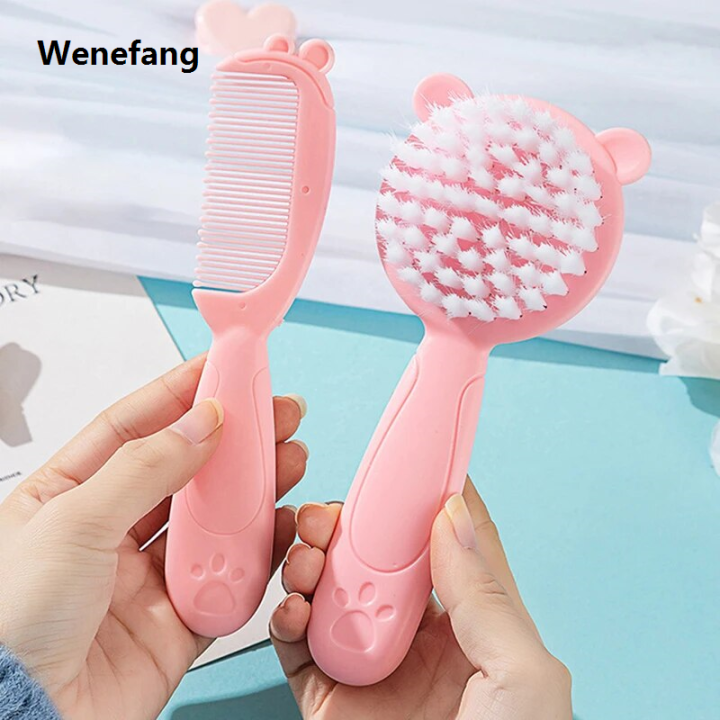 Wenefang%202Pcs/Set%20Cute%20Kids%20Baby%20Small%20Hair%20Brush%20and%20Comb%20Set%20for%20Newborns%20Toddlers%20Baby%20Brush%20Soft%20Bristles%20Baby%20Hair%20Care%20Gift%20-%20Image%205