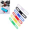 2025 NEW Durable Factory Price 5Pcs Quality High Silicone Elastic Strap Bicycle Torch Flashlight Handle Bar Holder Mount Universal. 