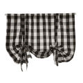 Certiou Bedroom Curtain Plaid Print Sunshade Valance Curtain for Kitchen Bathroom Bedroom Decor Style Roman Bow Design Short Curtain. 