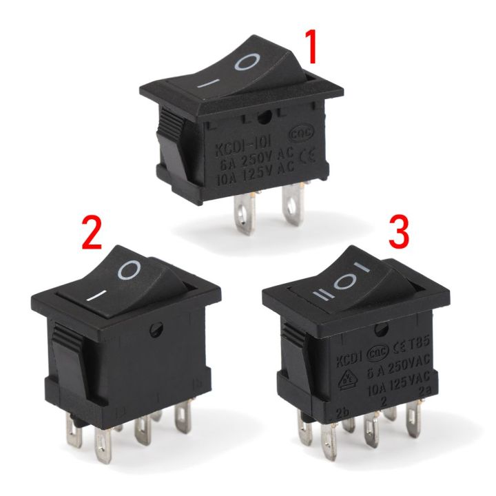 5Pcs%202/3/6Pin%20Snap-in%20SPST%20Push%20Button%20Switches%2015x21mm%20Rocker%20Switch%20KCD1%20Power%20Buttons%20-%20Image%202