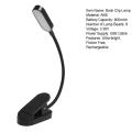 LED Reading Lamp Flexible Hose Design Clip Type LED Reading Lamp Book Light. 