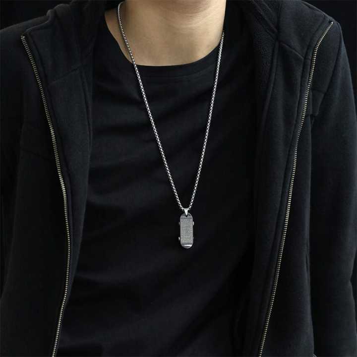 ANX%20Quote%20Men's%20Stainless%20Steel%20Wolf%20Tooth%20Shaped%20Horn%20Men's%20Pendant%20/%20Designs%20Available/Metal%20Locket/Necklace%20-%20Image%202