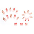 24Pcs Pink Long Flower Fake Nails with Glue DIY Art Design Elegant False Nails Wearable Nails Stylish Pattern Artificial Nails New 2024. 