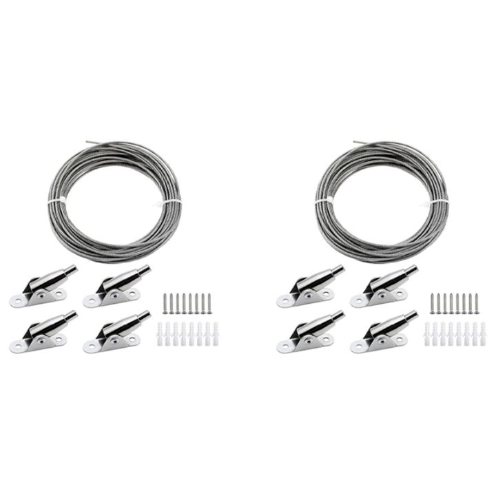 NAMUNY 2pcs 10M Stainless Steel Wire Rope Coated 2 mm Steel Rope ...