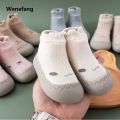 Wenefang Baby Socks Shoes Infant Cute Cartoon Kids Boy Shoes Soft Rubber Sole Luxury Child Floor Sneaker BeBe Booties Toddler Girls First Walker. 