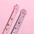 Novelty Students Stationery Plastic Kids Gifts Painting Scale Ruler Straight Ruler Cats Claw Ruler Measuring Ruler. 