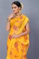Fabdale Red Embroidered Net Bollywood Saree | Party & Festive Wear (PATL-001). 