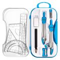 Geometry Set 10 Pcs Math Supplies Kit,Including Compass,Protractor,Ruler,Eraser,Pencil ,for Drawing and Measurement. 