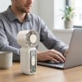 Portable Rechargeable Mini Handheld Fan Powerful Wind Ultra-Quiet Small Electric Fan Digital Display Personal Cooling Fan Gift. 