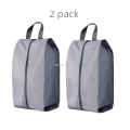 Asinrn ERosIon 2 or 4 Pack Portable Nylon Waterproof Shoe Storage Bags with Zipper Closure for Men and Women Travel or Family Item Organize. 