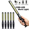 New COB LED Work Light Super Bright Cordless Flashlight with Hook Brightness Adjustable Inspection Lights Car Repair Outdoor Camping. 