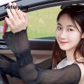Sutuiying Lace Sun Protection Sleeves Summer Outdoor Driving And Cycling Anti-ultraviolet Arm Sleeves Ice Silk Ice Sleeves Bayline. 