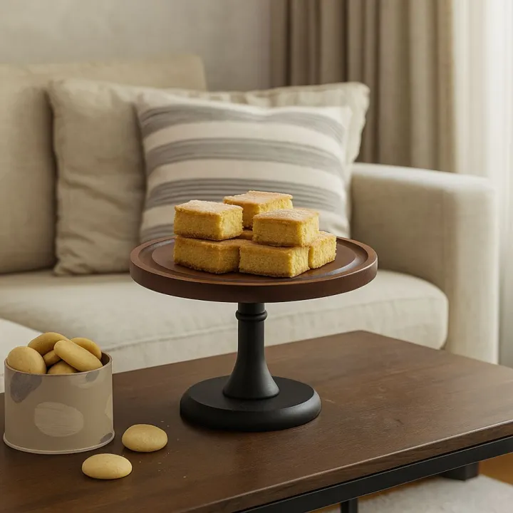 Decorative%208%20Inch%20Wooden%20Cake%20Stand%20High%20Base%20Household%20Fruit%20Snacks%20Storage%20Tray%20Circular%20Shape%20Dessert%20Pastry%20Display%20Stand%20Party%20-%20Image%207