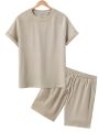 Summer Soft Feel Cotton T-Shirt And Shorts Set For Men. 