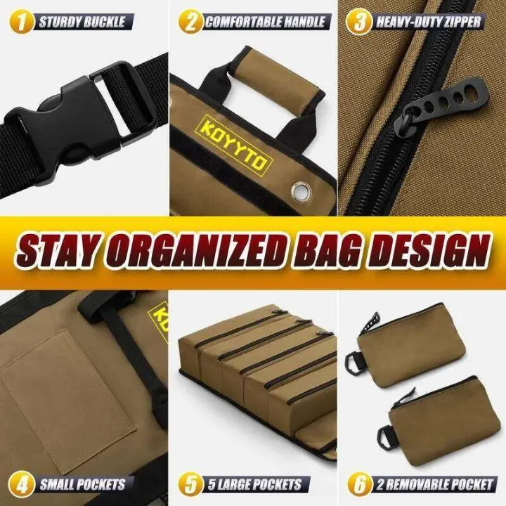 Premium%20Roll%20Up%20Bag,Heavy%20Duty%20Small%20Tool%20Bag%20Storage%20with%20W/Detachable%20Pouches,Waterproof%20Oxford%20Cloth,Gifts%20-%20Image%204