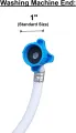 Washing Machine Water Inlet Hose Pipe (1.5 Meter, 2M, 3M And 5mtr) With Tap Adapter For Fully Automatic All Brand Machine. 