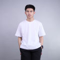 Basic Plain T-shirt - White. 