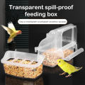 Parrot Feeder Drinker Bird Supplies Bird Cage Parrot Birds Water Hanging Bowl Feeder Box Pet Cage Plastic Food Container Netiie. 