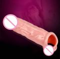 Reusable Condom Sleeve Silicone Penis Sleeve Penis Extension Enlargement Sleeve Crystal Elastic Sleeve For Men. 